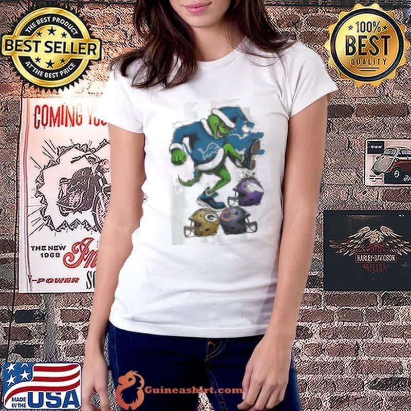 Santa Grinch Detroit Lions Stomp On NFL Teams Christmas 2024 Ladiestee