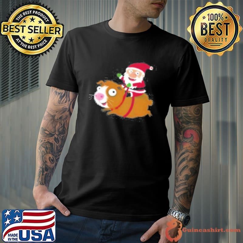 Santa On Guinea Pig Funny Christmas Essential Unisex
