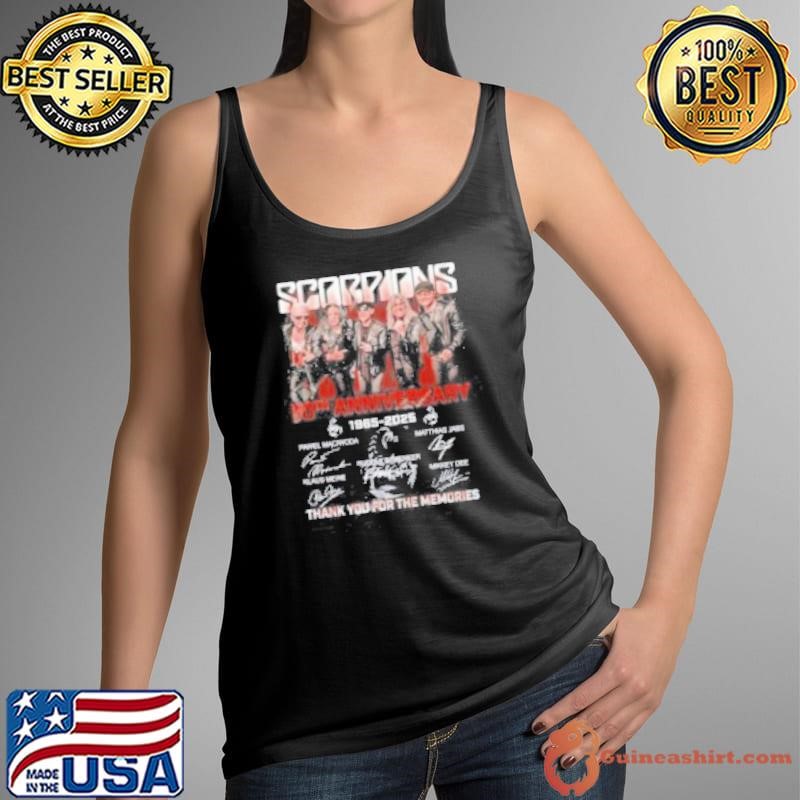 Scorpions Coming 60Th Anniversary 1965 2025 Thank You For The Memories Signatures Shirt