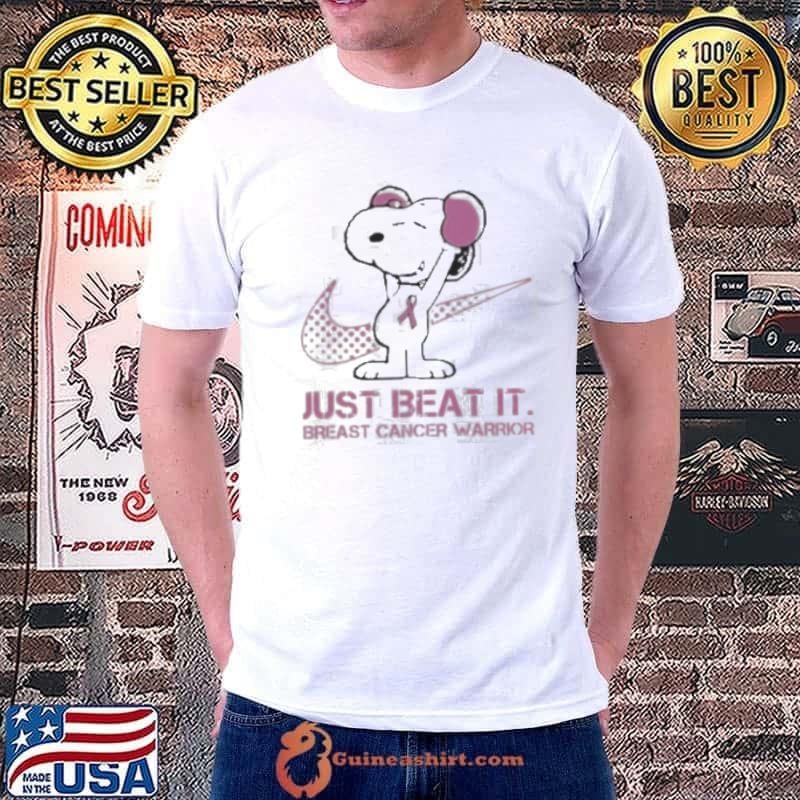 Snoopy Breast Cancer Warrior Just Beat It 2024 Unisex