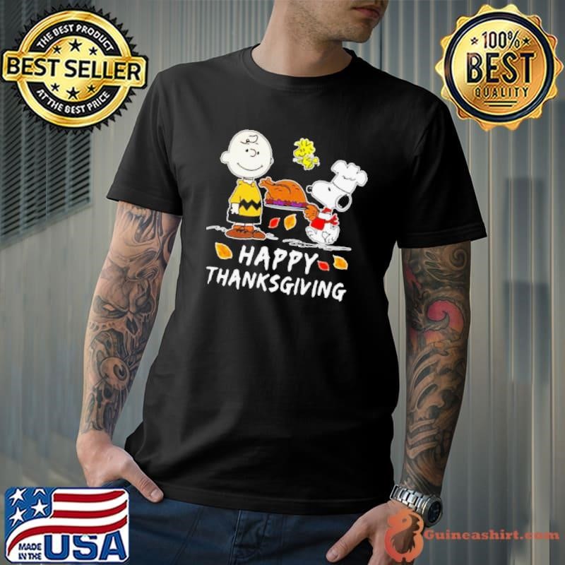Snoopy Charlie Brown And Woodstock Happy Thanksgiving shirt