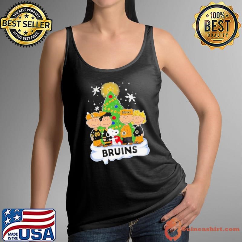 Snoopy The Peanuts Boston Bruins Christmas Tank Top