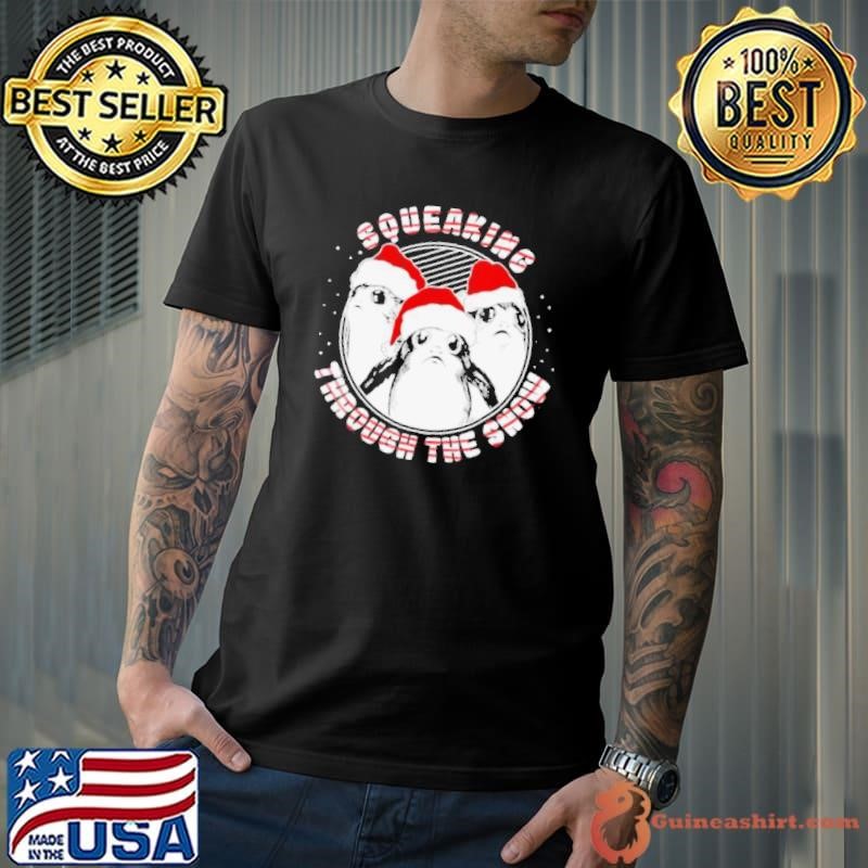 Star Wars Porg squeaking through the snow Christmas shirt
