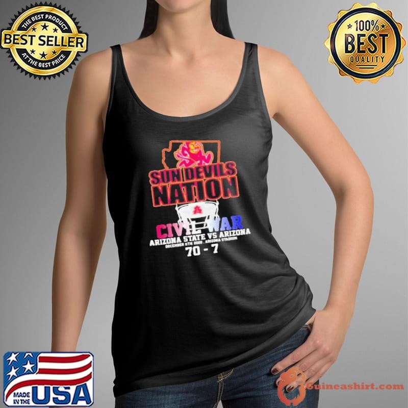 Sun Devils Nation Civil War Arizona State Vs Arizona 70 7 shirt