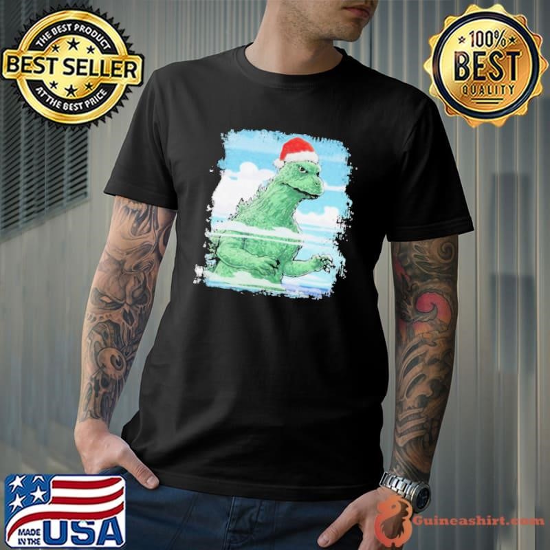 T Rex Wear Hat Santa Claus Merry Christmas shirt