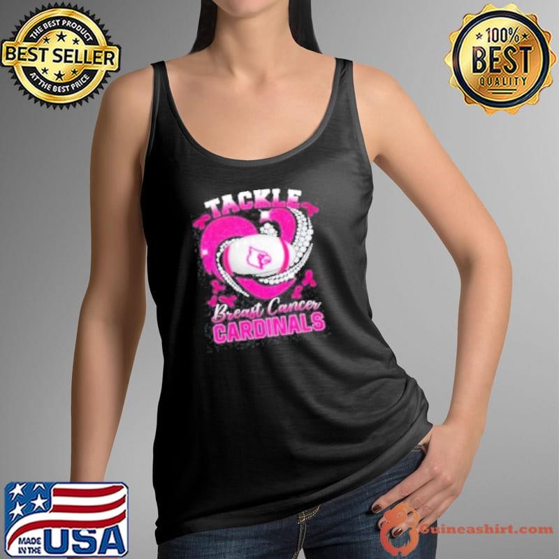 Tackle Breast Cancer Louisville Cardinals Diamond Heart Shirt