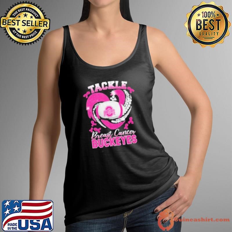 Tackle Breast Cancer Ohio State Buckeyes Diamond Heart Shirt