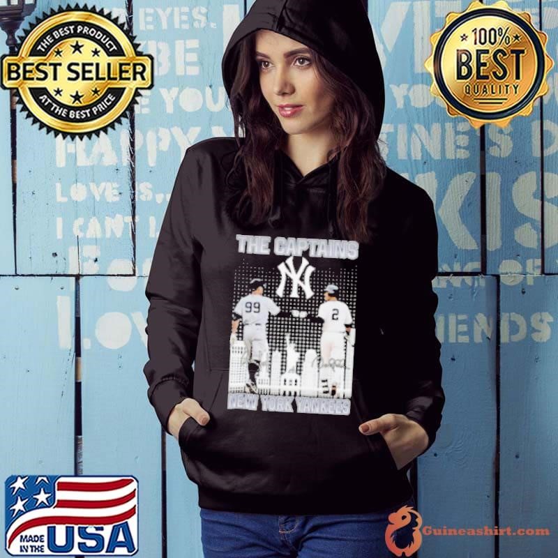 The Captains New York Yankees Aaron James Judge And Derek Jeter Signatures Skyline 2024 Hoodie