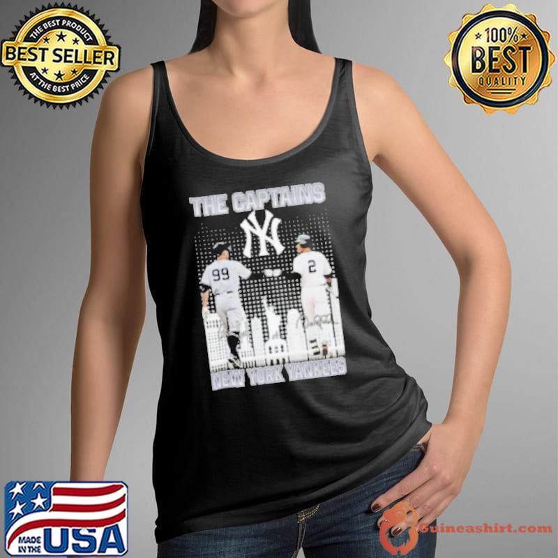 The Captains New York Yankees Aaron James Judge And Derek Jeter Signatures Skyline 2024 Tank Top
