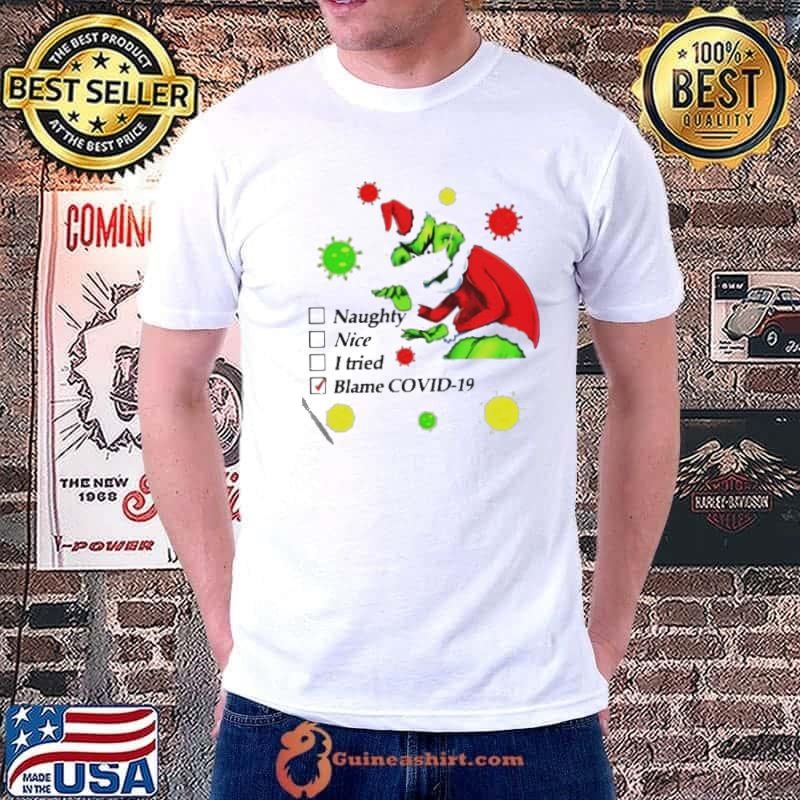 The Ginch face mask naught nice I tried blame Covid 19 Christmas Unisex