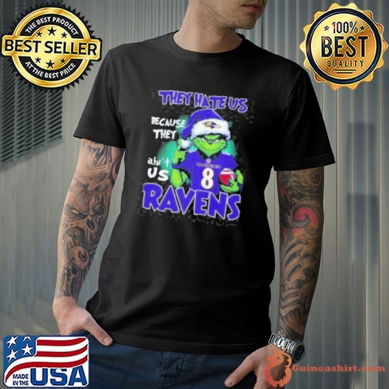 The Grinch They Hate Us Because Ain'T Us Baltimore Ravens 2024 Unisex