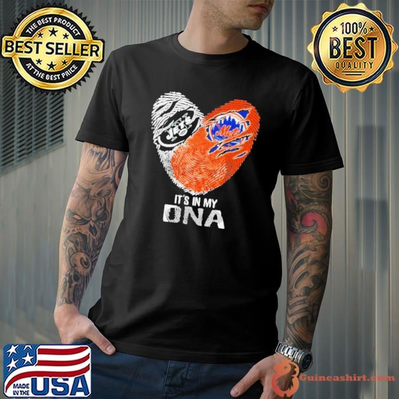The New York Jets And Mets It’s In My Dna Nfl Football Heart shirt