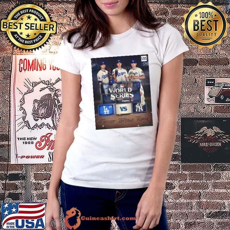 The season final starts MLB World Series 2024 Los Angeles Dodgers vs New York Yankees Poster Ladiestee