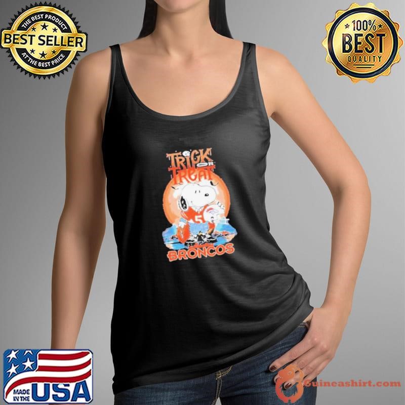 Trick Treat Snoopy Teams Denver Broncos Halloween Tank Top