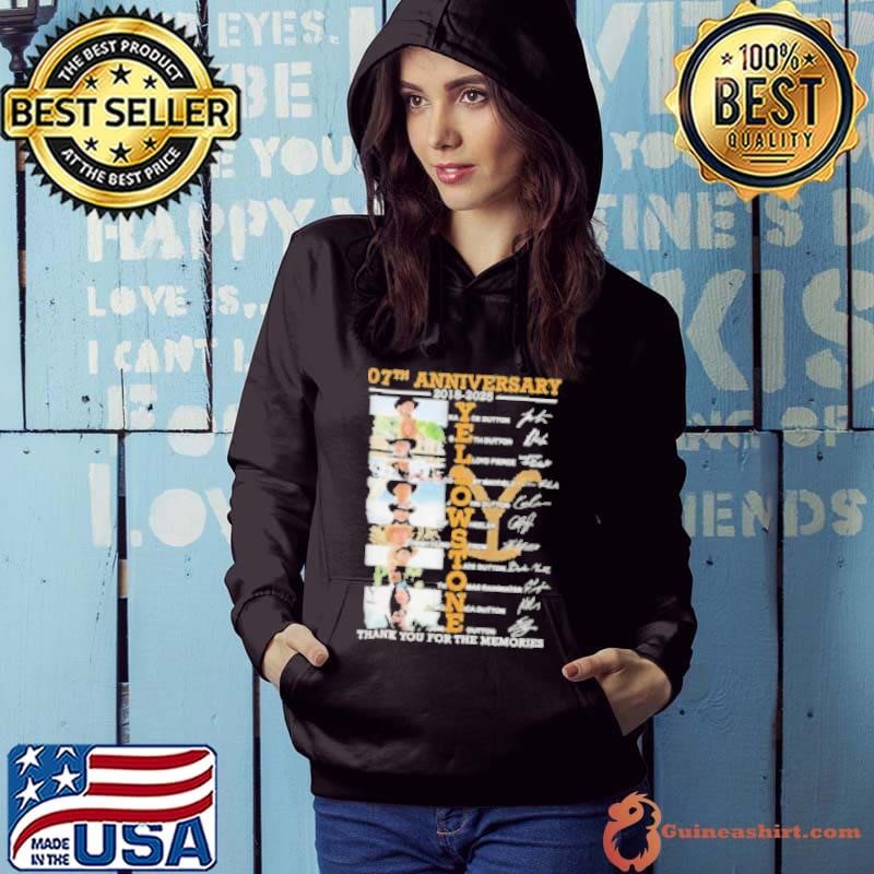 07th Anniversary 2018 2025 Yellowstone Signature Thank You For The Memories Hoodie