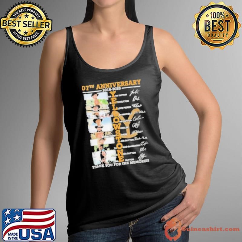 07th Anniversary 2018 2025 Yellowstone Signature Thank You For The Memories Tank Top