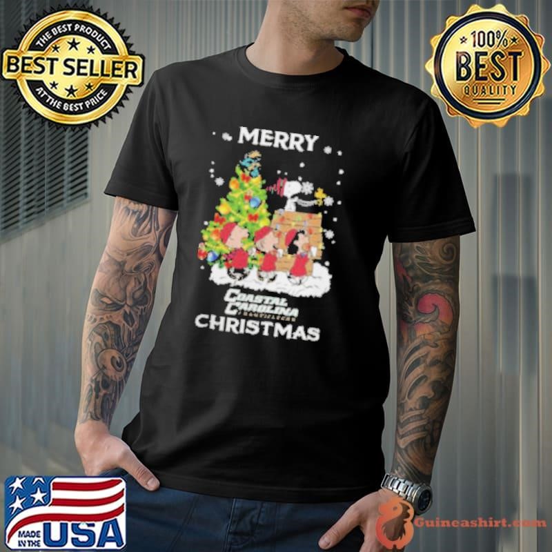 2024 Coastal Carolina Chanticleers Snoopy And Friends Merry Christmas Shirt