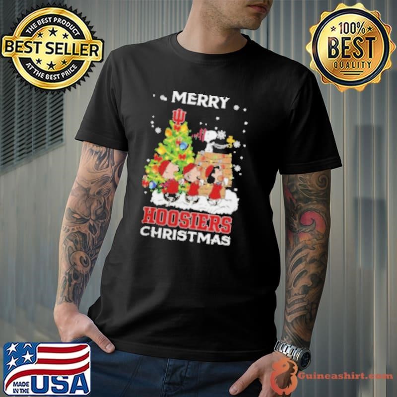 2024 Indiana Hoosiers Snoopy And Friends Merry Christmas Shirt