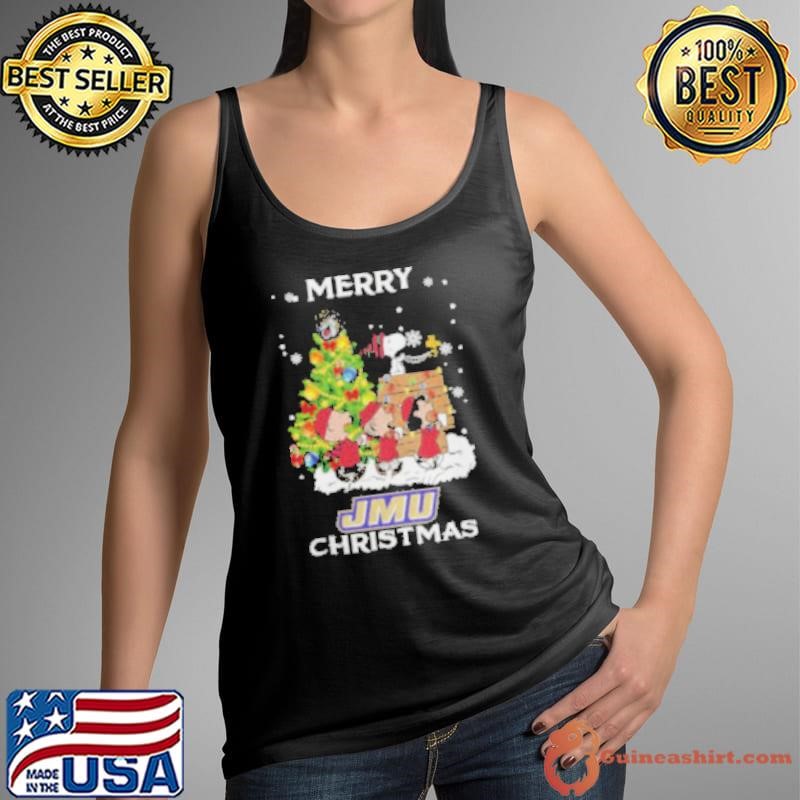 2024 James Madison Dukes Snoopy And Friends Merry Christmas Tank Top