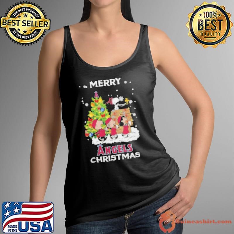 2024 Los Angeles Angels Snoopy And Friends Merry Christmas Tank Top