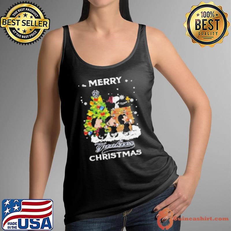 2024 New York Yankees Snoopy And Friends Merry Christmas Tank Top