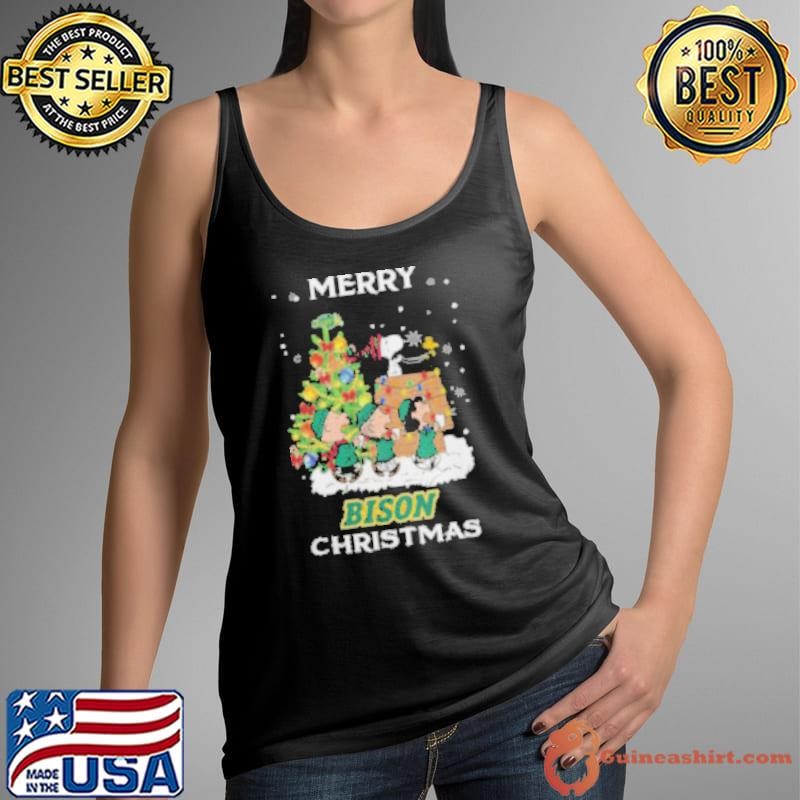 2024 North Dakota State Bison Snoopy And Friends Merry Christmas Tank Top