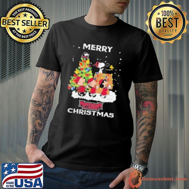 2024 Northern Illinois Huskies Snoopy And Friends Merry Christmas Shirt