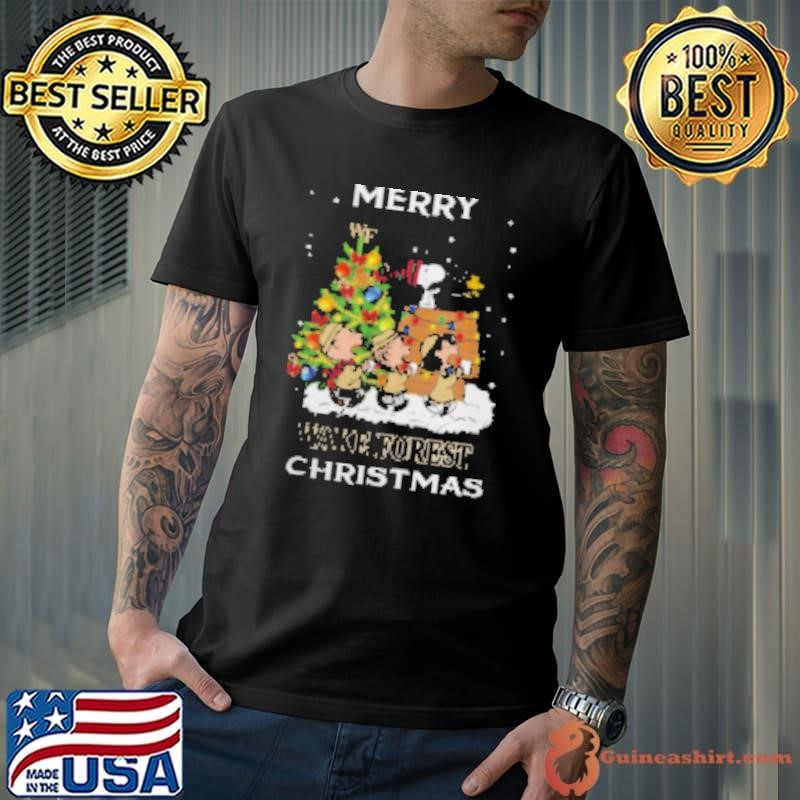 2024 Wake Forest Demon Deacons Snoopy And Friends Merry Christmas Shirt