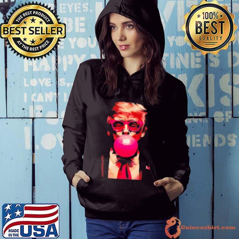 Anthony Raimondi wearing the Trump bubble gum Hoodie