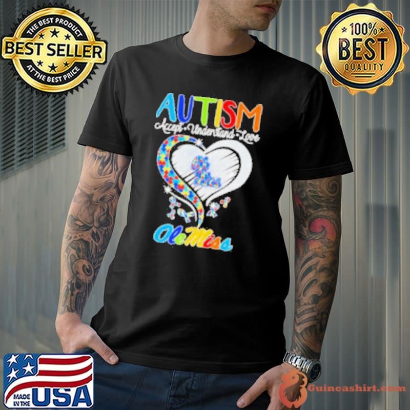 Autism accept understand love Ole Miss Rebels shirt