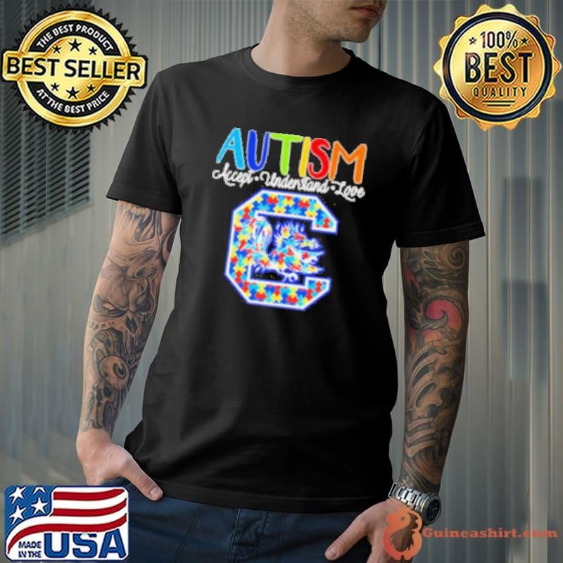 Autism accept understand love South Carolina Gamecocks shirt