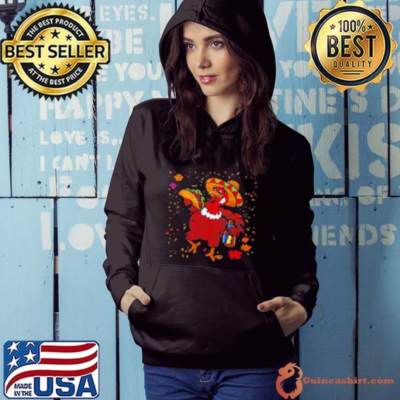 Awesome Turkey Eating Taco Thanksgiving Day Mexican Food Fall Autumn Hoodie