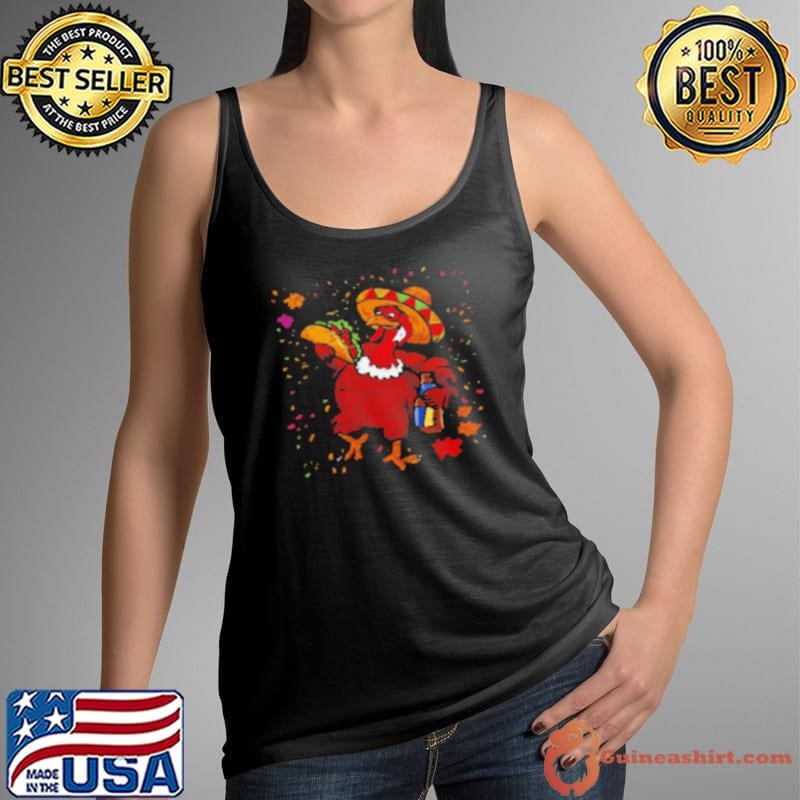 Awesome Turkey Eating Taco Thanksgiving Day Mexican Food Fall Autumn Shirt