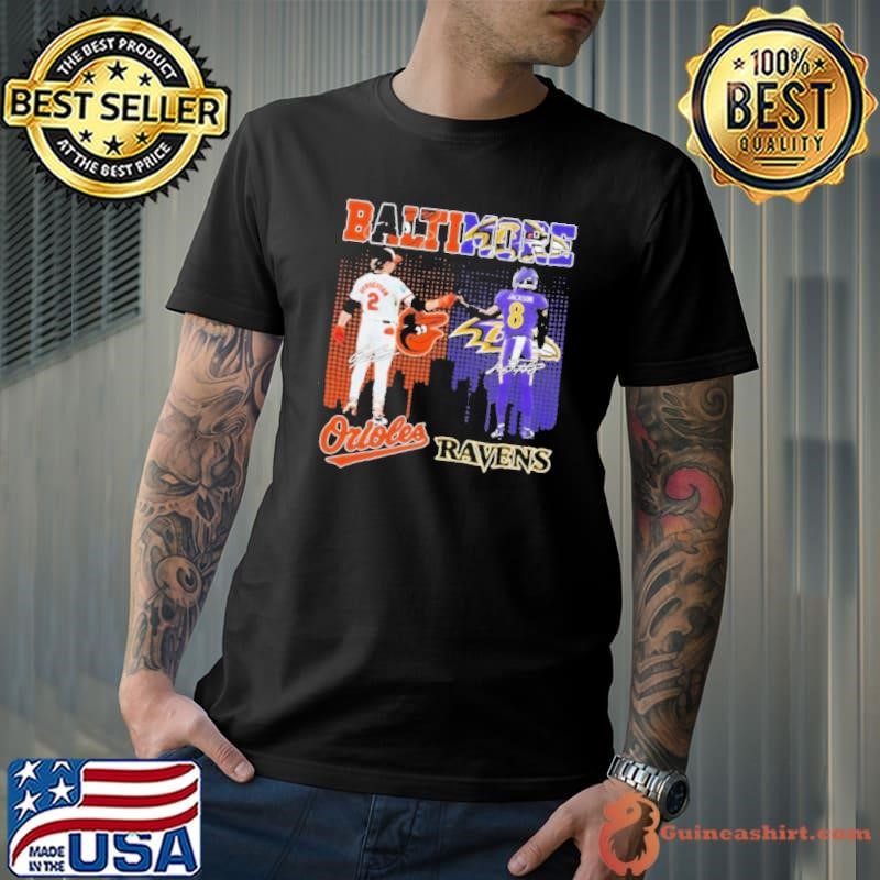 Baltimore Orioles Gunnar Henderson And Baltimore Ravens Lamar Jackson 2024 Signature Shirt