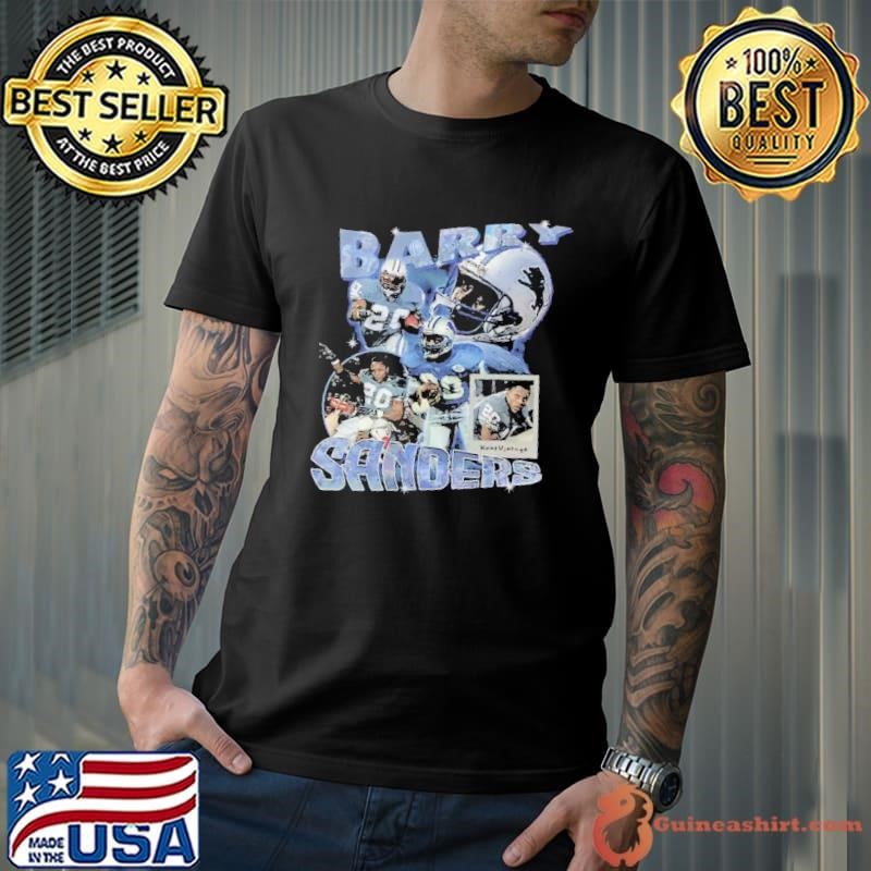 Barry Sanders American former professional football running back Retro Vintage T-Shirt