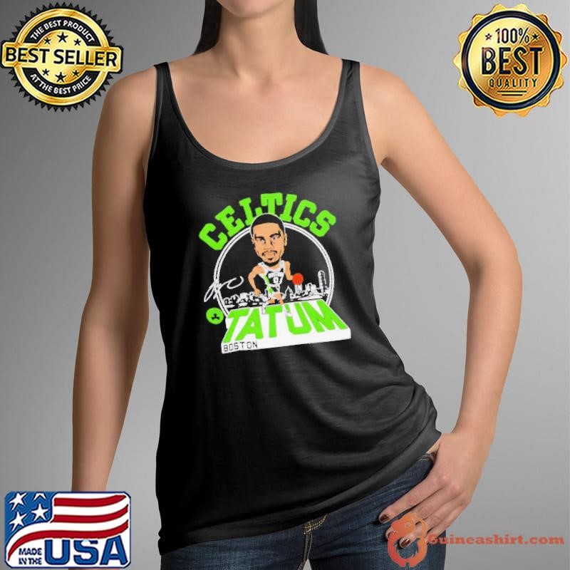 Boston Celtics Jayson Tatum signature caricature skyline shirt