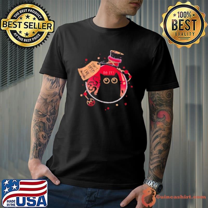Bottled Menace Evil Black Cat Shirt
