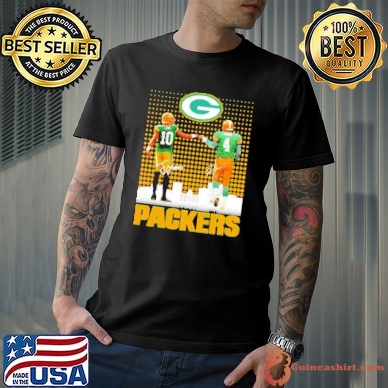 Brett Favre x Jordan Love Green Bay Packers signatures skyline Unisex