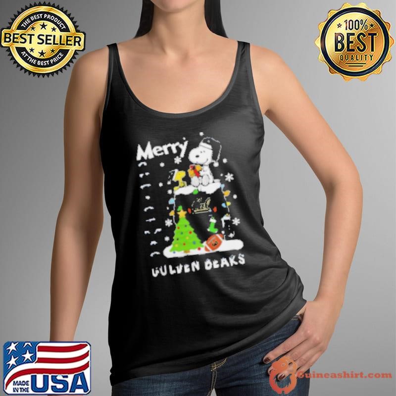 California Golden Bears Snoopy And Woodstock Merry Christmas Tank Top