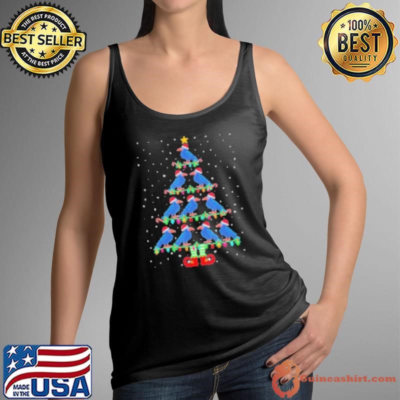 Christmas Tree Lights Santa Hat ELF Crow Xmas Tree Ugly Sweater Merry Christmas 2024 Tank Top