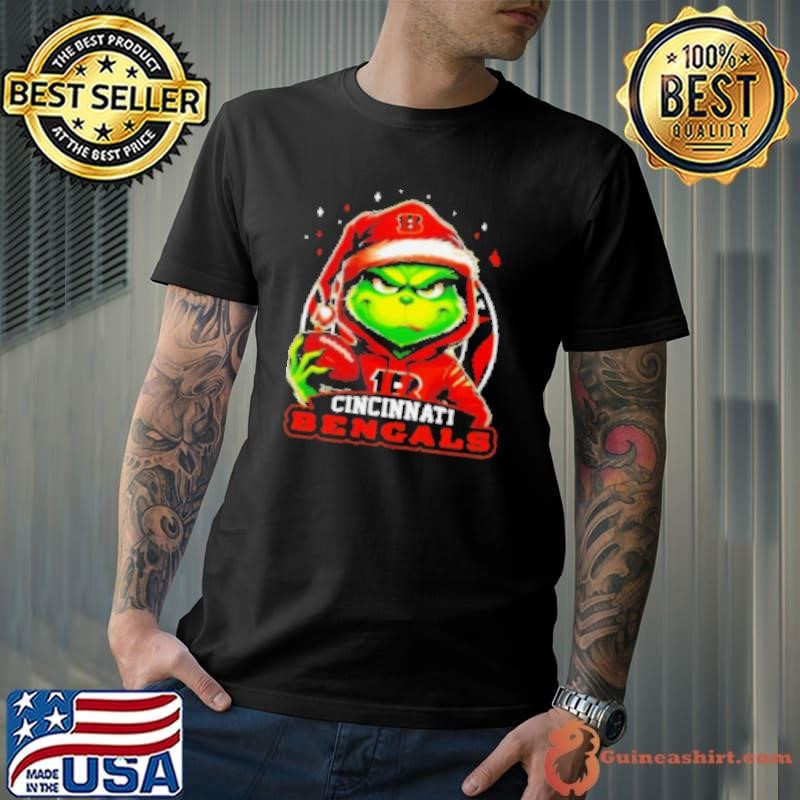 Cincinnati Bengals Grinch wearing Santa hat Christmas 2024 Shirt
