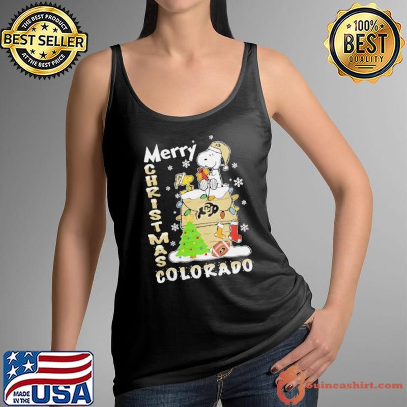 Colorado Buffaloes Snoopy And Woodstock Merry Christmas Shirt