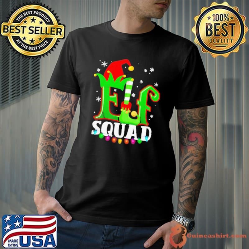 Elf Squad Santa hat Christmas Shirt
