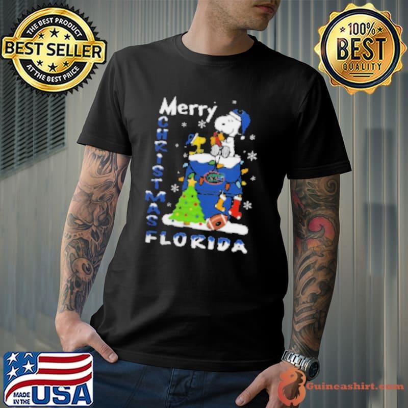 Florida Gators Snoopy And Woodstock Merry Christmas Shirt