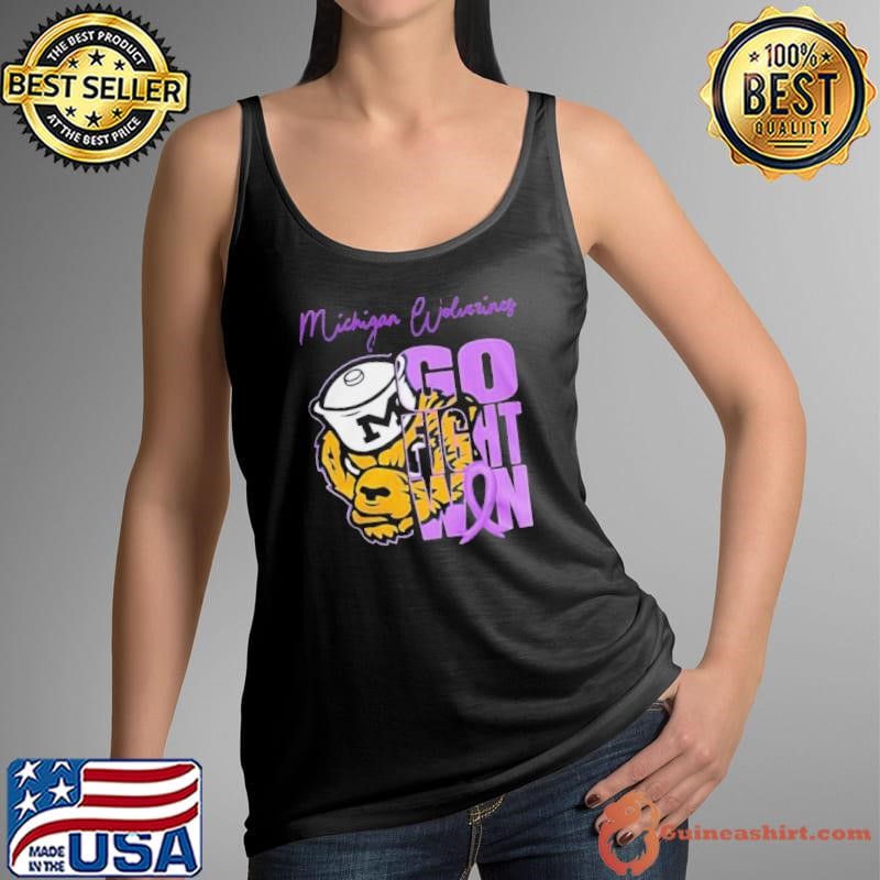 Funny Michigan Wolverines Tackle Pancreatic Cancer Go Fight Won Shirt
