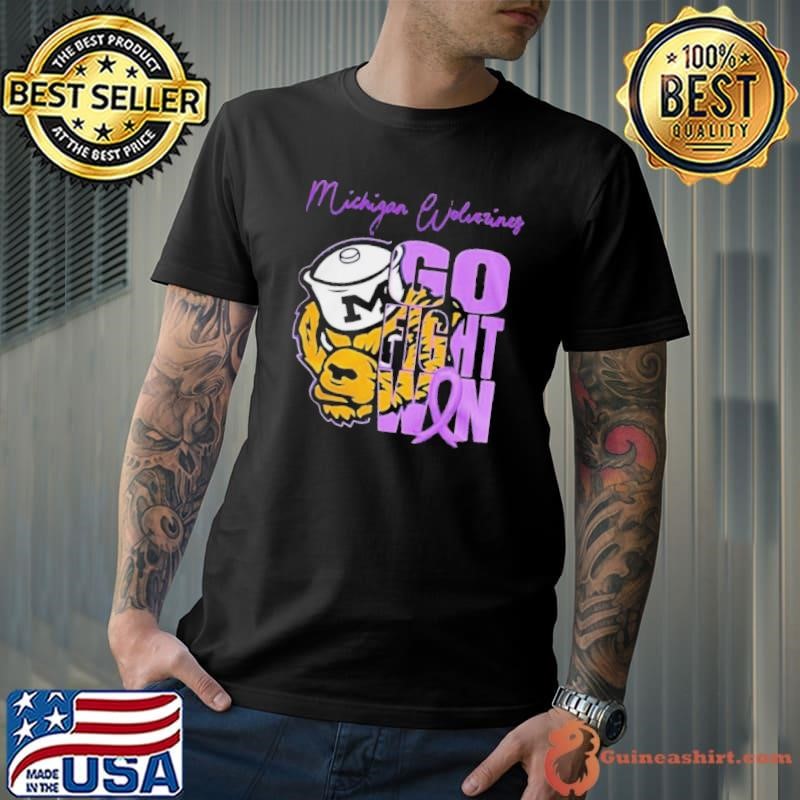 Funny Michigan Wolverines Tackle Pancreatic Cancer Go Fight Won Unisex