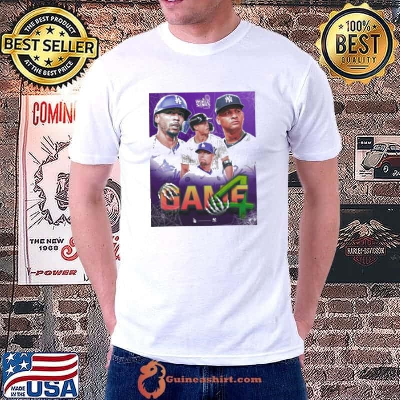 Game 4 Los Angeles Dodgers Vs New York Yankees MLB World Series 2024 Halloween Poster Unisex