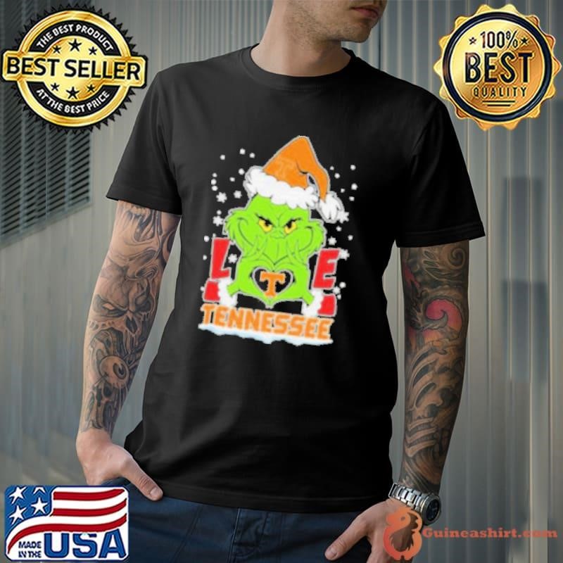 Grinch Hand Love Tennessee Volunteers Christmas Shirt