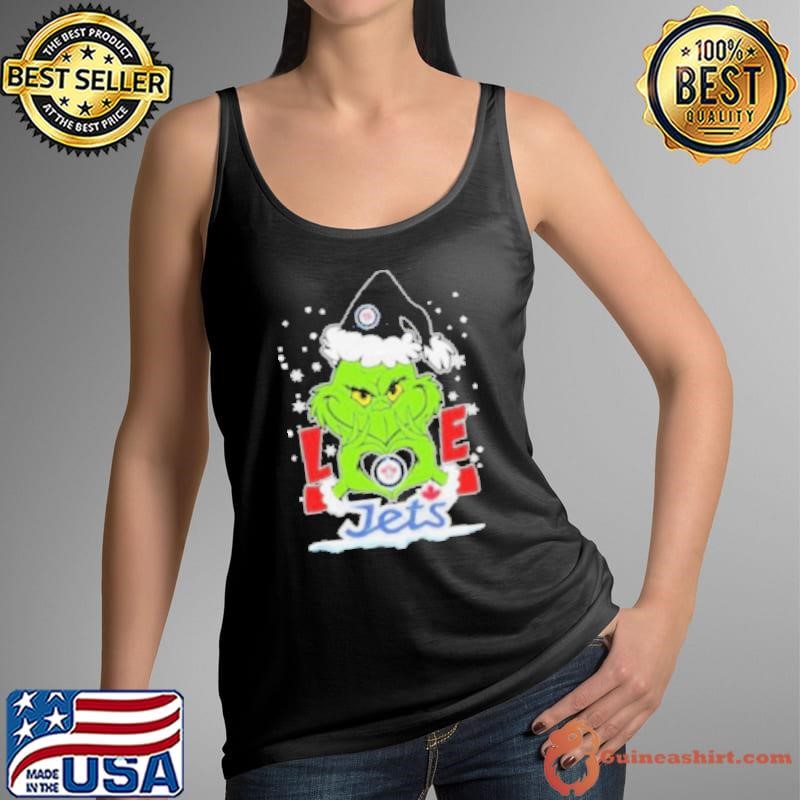 Grinch Hand Love Winnipeg Hockey Christmas Tank Top