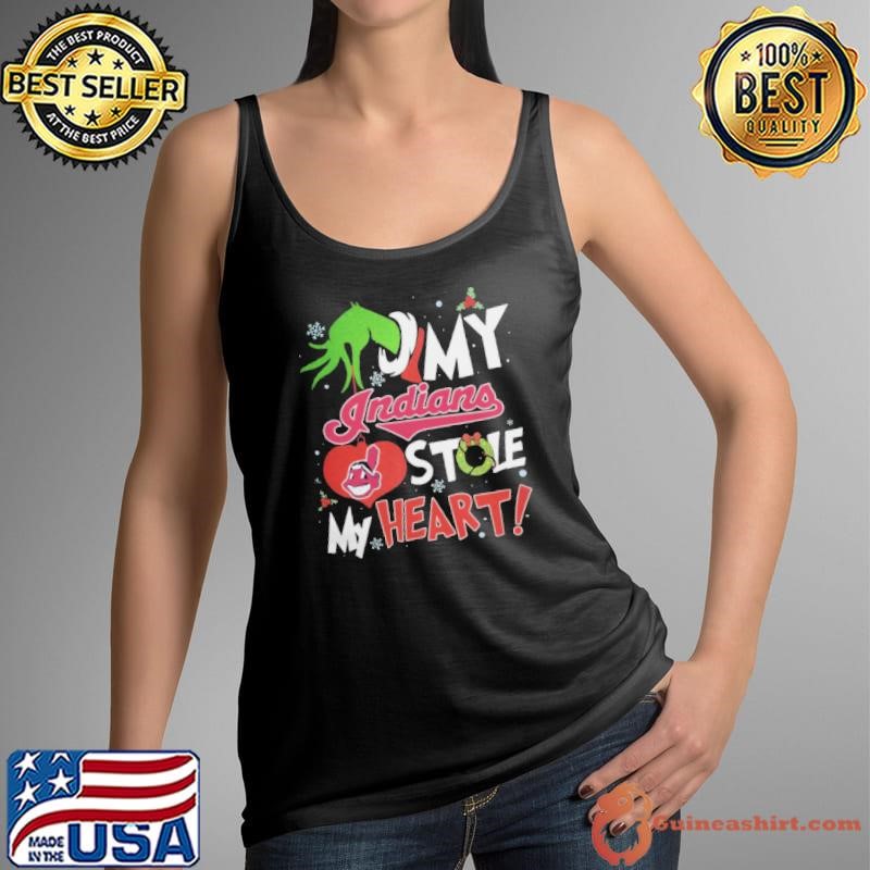 Grinch Hand My Cleveland Guardians Stole My Heart Christmas 2024 Shirt